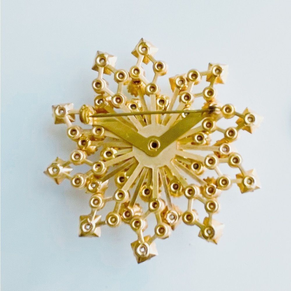 Vintage Juliana Rhinestone Snowflake Brooch - Picture 8 of 8